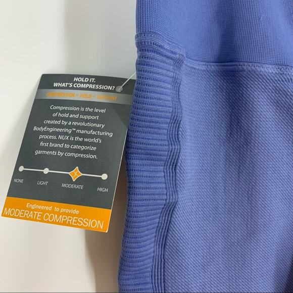 NUX Large Compression Leggings Periwinkle Blue NWT - Picture 3 of 6